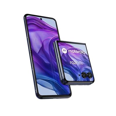 Motorola razr50 Ultra (Flip-Phone, 6.9"/4.0"FHD+-Display, 50-MP-camera, 12/512 GB, 4000 mAh, Android 14) Midnight Blue, incl. premium beschermhoes [exclusief bij Amazon]