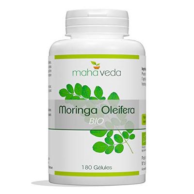 Phyto Sud Moringa Bio Gelules 2550 mg - Protéines, Minéraux, Calcium, Potassium, Vitamines - Complement Alimentaire Naturel - Dosage renforcé à 425 mg par gélule - Fabriqué en France - 180 gélules