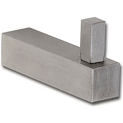 Technik Team MH.310065.20 Tenam - Gancio appendiabiti in acciaio INOX spazzolato, altezza 33 mm, profondità 65 mm, colore: Argento