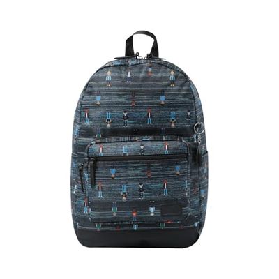 TOTTO - Mochila para Ordenador Portátil de 14 Pulgadas, Modelo Tocax, 2 Compartimentos, Bolsillo con Organizador y Porta Móvil, Bolsillo Botella, Espaldar Ergonómico, Estampado Many People Gris