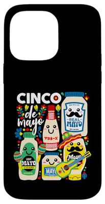 Cinco De Mayo 5 Cute Kawaii Mayonnaise Jars Festive Graphic Case for iPhone 14 Pro Max