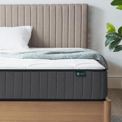 Zinus Bed Mattress Conventional, Mousse, Blanc, 135 x 190 cm