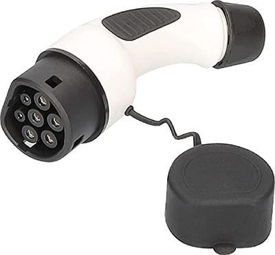 as – Schwabe reserve stekker voor elektrische voertuigkabel type 2 - voertuigkant - 3,6 kW / 16 A / 230 V / 1-fase - modus 3 - E-Auto EV/PHEV reservestekker - IP44 - zwart/wit, 65144