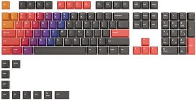 Glorious Gaming 114 keycaps GPBT - Perfil Cherry, plástico PBT superduradero, estética llamativa, sonido superior, indelebles, distribución inglesa de EE. UU. - Celestial Fire