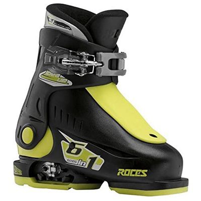 ATOMIC Roces Chaussures de Ski pour Enfant, Taille Ajustable Noir Black-Lime 25/29