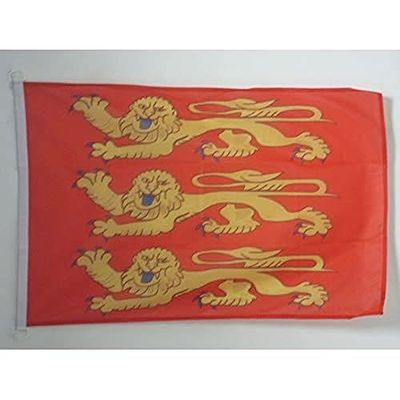 BANDERA NAUTICA de ALTA NORMANDÍA 45x30cm - Pabellón de conveniencia DE HAUTE-NORMANDIE - FRANCIA 30 x 45 cm anillos - AZ FLAG
