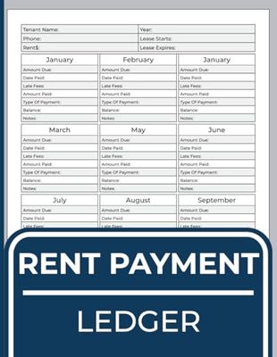 Rent Payment Ledger: Complete Rent Roll Book for Property Managers and Payment History Organizer for Renters