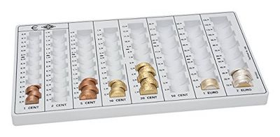 Wedo 161100837 - Bandeja de repuesto con marcas para contar monedas (32,8 x 17,8 x 3,1 cm), color gris