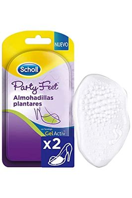 Scholl Party Feet, Niewidoczne podkładki podeszwowe dla kobiet, ochrona podeszwy stóp, pakiet 2 klocki