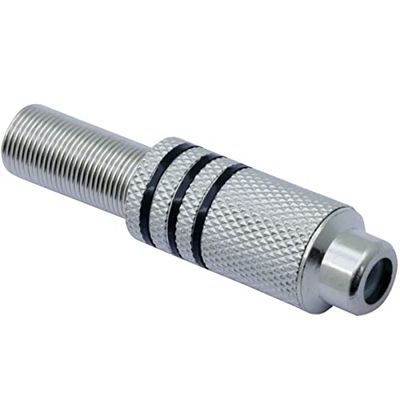 Audio Connectors 609061 6mm metalen RCA vrouwelijke kabel - zwart
