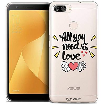 Caseink fodral för ASUS Zenfone Max Plus (M1) ZB570TL (5.7) fodral [kristallgel HD mönster kollektion kärlek alla hjärtans dag design"All U Need is - mjuk - ultratunn - tryckt i Frankrike]