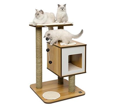 Vesper V-Base Walnut, Cat Furniture Tree