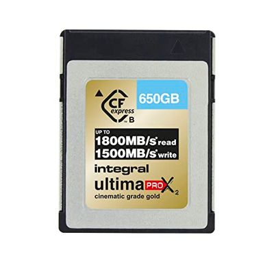 Integral Carte mémoire CFexpress de 128 Go de Type B 2.0 12K et 8K RAW et 8K 120 Conçue pour Les caméras cinéma et Les appareils Photo numériques - Vitesse d'écriture élevée d'au Moins 1300 Mo/s.