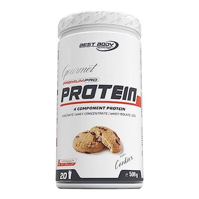 Best Body Nutrition Gourmet Premium Pro Protein, boîte de Biscuits, Shake protéiné à 4 composants: Caséinate, concentré de whey, isolat de whey, protéine d'œuf, boîte de 500 g