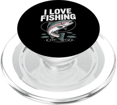 Aventura al aire libre I Love Fishing Catching Fish PopSockets PopGrip para MagSafe
