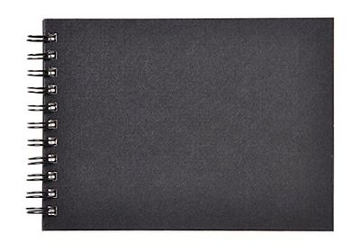 Clairefontaine - Ref 134257C - Goldline Wirebound Pad (64 Ivory Sheets) - A5 formaat, 140gsm papier, landschap lay-out - zwarte omslag - geschikt voor droge technieken