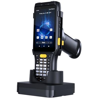 Tera Scanner de Codes à Barres Android 11 PDA Terminal Zebra SE4750 4" Ecran Tactile Ordinateur Mobile Portable avec Station de Charge Clavier 4G BT WiFi GPS 6700mAh 1D 2D QR Entrepôt Inventaire P161