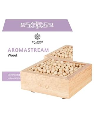 Baldini Aromastream Wood incl. houten ballen - luchtverfrisser - elektrische diffuser - waterloos
