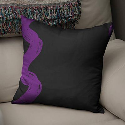 BonaMaison Fundas para Cojínes, Morado y Negro Funda de Almohada Silla Oficina Cama Decorativa Moderna Decoración del Hogar Habitación, 43x43 Cm - Diseñado y Fabricado en Turquía