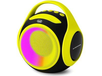 Trevi XR 8A 202 Speaker Portatile 20W, Cassa Wireless con Funzione TWS, Presa USB, Micro SD, Batteria Integrata, Giallo