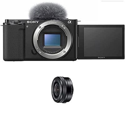 Sony Alpha ZV-E10 - Vlog Camera ad Ottiche Intercambiabili SELP-1650 Obiettivo con PowerZoom 16-50 mm F3.5-5.6, Stabilizzatore Ottico