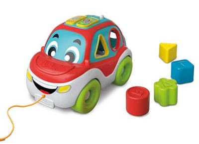 Clementoni-Baby Coche Interactivo Formas y Colores Rojo, Mediano (61557)