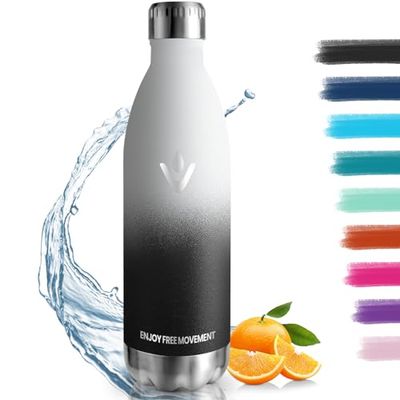 Thermal Bottle, 18/8 Stainless Steel Thermal Bottle – 1000 ml – BPA Free Gym Bottle, Vacuum Insulated, Thermal Bottles, Leakproof, Thermos Water Bottle for School, Sports, Camping