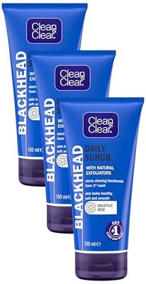 Clean & Clear Blackhead Clearing Daily Scrub, 150 ml (Pack of 3)