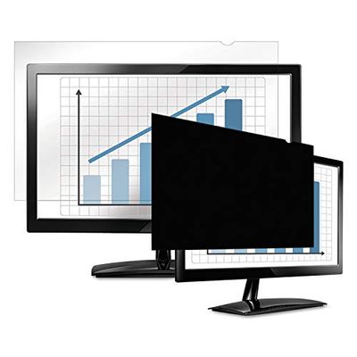 Filtro de privacidad PrivaScreen Fellowes para monitores de 23.6" pulgadas 16:9 (Panorámica) - Fácil de colocar y retirar con pestañas adhesivas