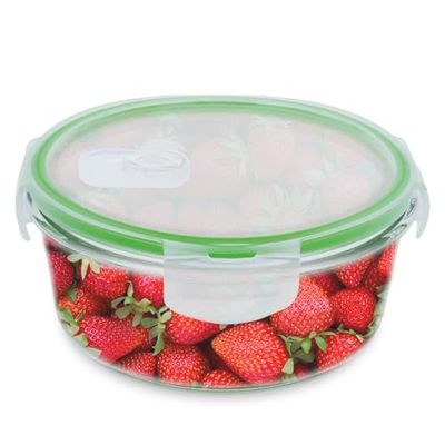 Amig - Contenitore ermetico per alimenti Mod.500 | Contenitore in vetro adatto per microonde, forno, congelatore e lavastoviglie | Facile da pulire | Anti odore | Capacità: 840 ml