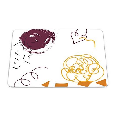 Bonamaison, Rechthoek Pop Art Digitale bedrukte muismat, antislip onderkant, voor kantoor en thuis, afmetingen: 22x18 cm
