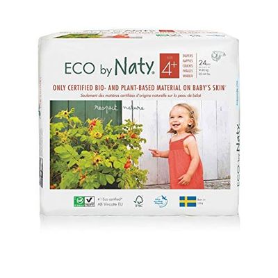 Naty Eco wegwerpluiers voor de gevoelige huid, maat 4+ 9-20 kg, 1 stuk