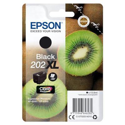 Epson Kiwi Singlepack Black 202XL Claria Premium Ink Cartuccia Di Inchiostro Per Stampante A Getto D'Inchiostro, Nero