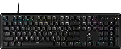 Corsair K70 Core RGB mechanisch gamingtoetsenbord, rode lineaire schakelaar, MLX voorgesmeerd, geluidsdemping, mediabesturing, iCUE-compatibel, QWERTY-design