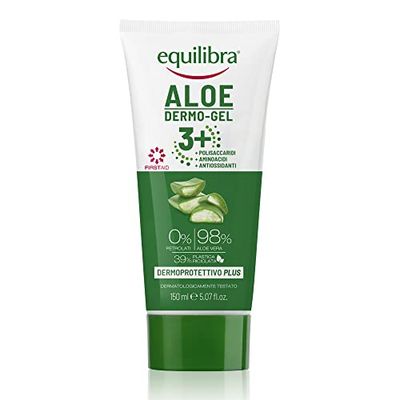 equilibra Corpo, Aloe Dermo-Gel 3+, Gel per Arrossamenti a Base di Aloe Vera e Aloe 3+, Gel per una Pelle Sana Adatto per Pelle con Rossore, Pelle Secca e Disidratata, Pelle Stressata, 150 ml