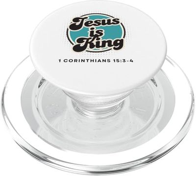 Jesús es Rey, 1 Corintios 15:3-4 PopSockets PopGrip para MagSafe