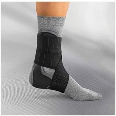 Push Med Aequi Ankle Brace, Left, Large, Rigid On One Side (Medial), Flexible Support For Ankle Sprains, Strains, Injuries, and Chronic Instability, Stiffness Inhibits Inversion/Eversion, Sports