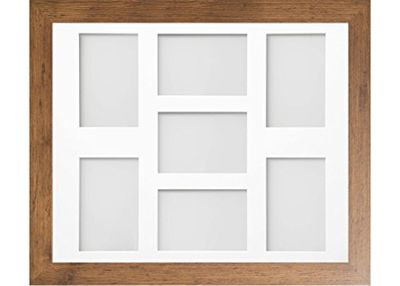 Frame Company Watson Rustic Multi-Aperture Photo Frame with Mount, 20x16 for 6x4 (x7) * Choice of Frame Colour and Mount Design* NEW