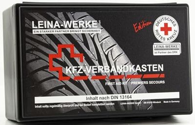 LEINAWERKE 82363 bilförbandslåda fototryck svart – vit/röd, 10 st.