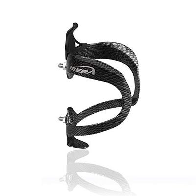 Ibera Waterfleshouder voor fiets, bijzonder licht, van aluminium, carbon patroon