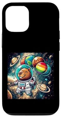 Capibara astronauta con palloncini nello spazio per uomini, donne, bambini Custodia per iPhone 12/12 Pro