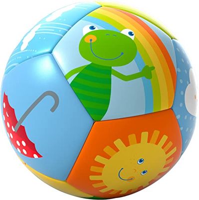 HABA 306318 - Bola Bebé - Mundo Arco Iris, Juguete de motricidad. Más 6 Meses