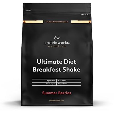 Protein Works| Batido de desayuno dietético | Frutos del Bosque | Desayuno para llevar | Alto en proteínas y bajo en azúcar | 2kg