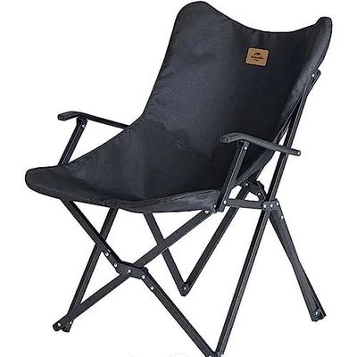 Naturehike | Outdoor Foldable Moon Chair | Camping Furniture | Black | Alloy Steel Frame, Oxford 600D Fabric | Portable, Durable, Supports up to 120KG