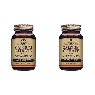 Solgar Calcium Citrate with Vitamin D3 Tablets - Pack of 120 - Healthy Bones & Teeth - High Potency Formula - Gluten Free