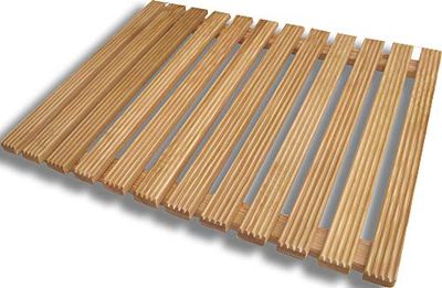 Castelmerlino 15 Pedana per Doccia in Legno di Larice cm 55 x 69 per Piatti Doccia 70 x 90