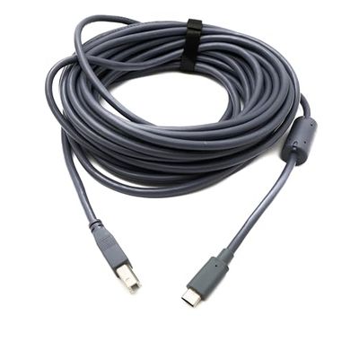 System-S Cavo USB 3.1 tipo C 10 m maschio a 2.0 tipo B maschio 5 Gbps adattatore grigio