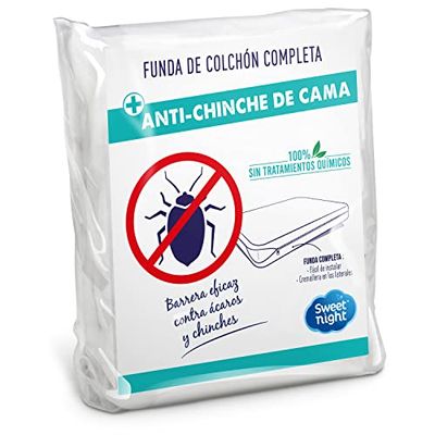 Sweetnight - Funda de colchón Completa 90x200 cm | Anti-Chinches y Anti-ácaros | Colchón Renove: Protege Completamente tu colchón | Silencioso | Cremallera | Sin Tratamiento químico