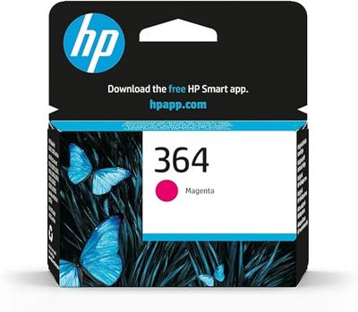 HP 364 CB319EE, Cartuccia Originale HP da 300 Pagine, Compatibile con Stampanti HP Photosmart B210c, B110c, B110e, B8550, 7520, Deskjet 3520, 3522, 3524, Magenta