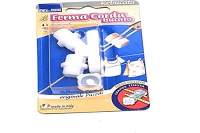Parodi & Parodi Colada, Tope Sujetar diámetro Medio y pequeño, Empalme para Cuerdas de lavandería con fácil acción de atornillar, Neutro, Estándar